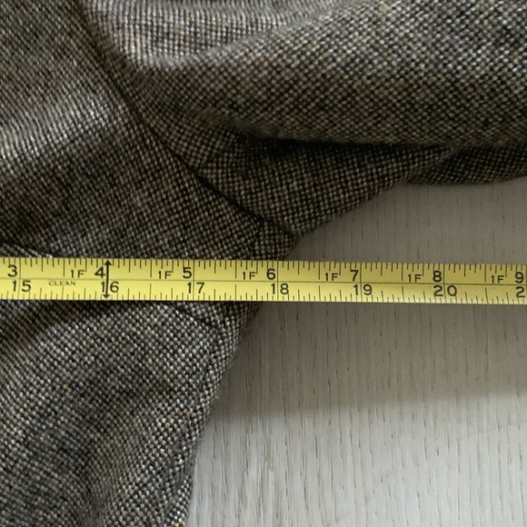 Via‎ button-up wool pea coat tan brown size S tie waist midi classic elegant - Picture 12 of 16